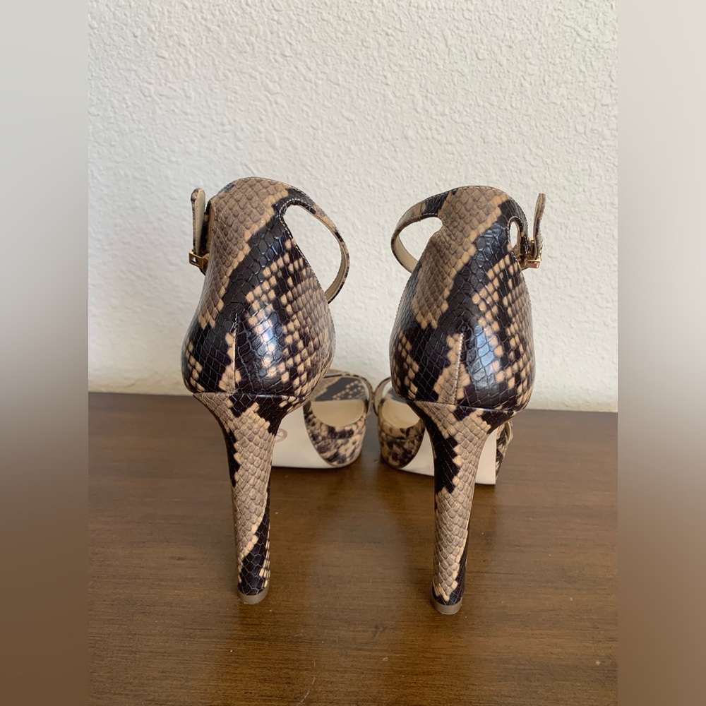 Michael Kors Margot Platform Sandals Python Embos… - image 4